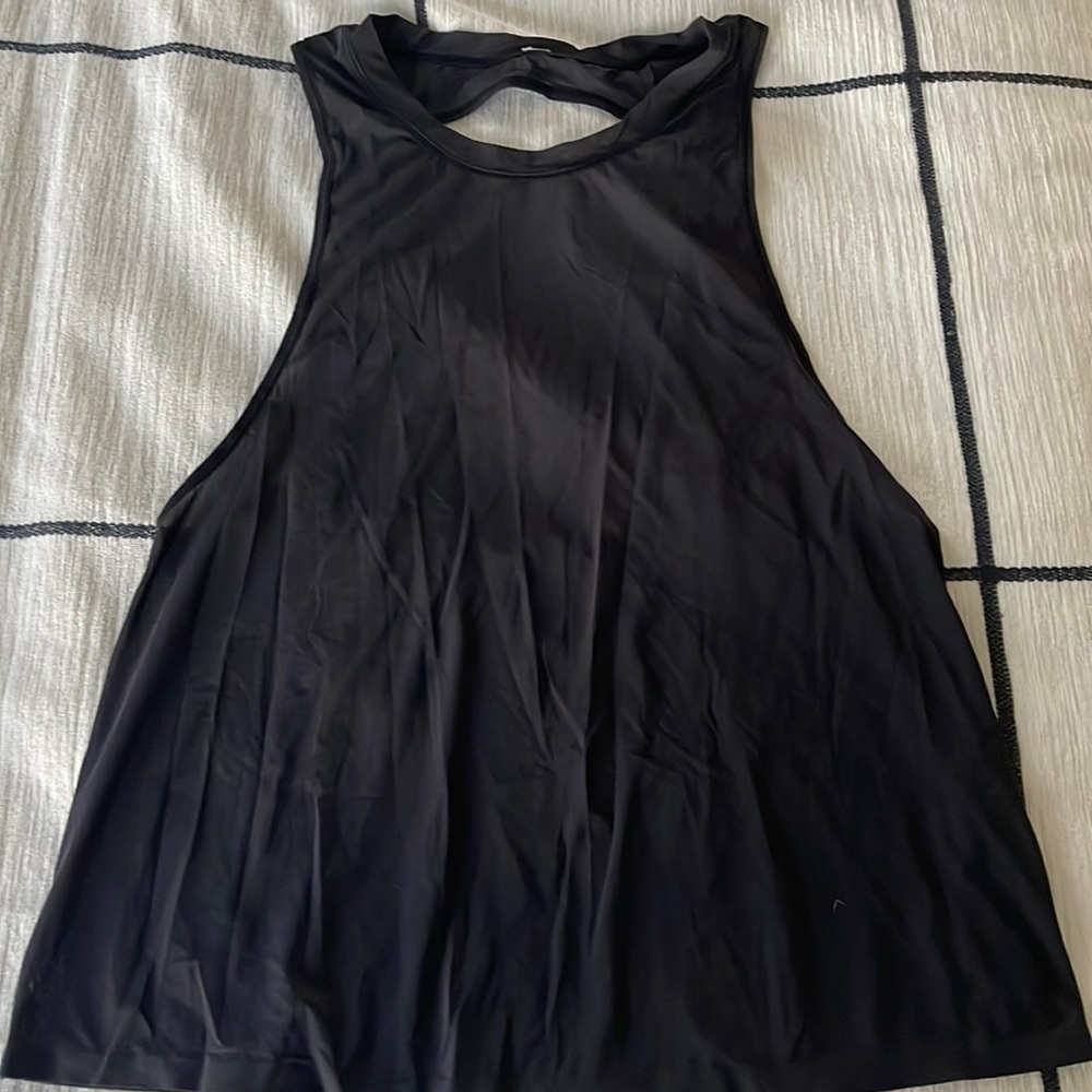 Lululemon Black Open Back Tank (sheer)